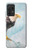 W3843 Pygargue à tête blanche sur glace Etui Coque Housse et Flip Housse Cuir pour Samsung Galaxy A72, Galaxy A72 5G