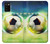 W3844 Ballon de football de football rougeoyant Etui Coque Housse et Flip Housse Cuir pour Samsung Galaxy A02s, Galaxy M02s  (NOT FIT with Galaxy A02s Verizon SM-A025V)