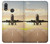 W3837 Avion Décollage Sunrise Etui Coque Housse et Flip Housse Cuir pour Huawei P20 Lite