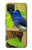 W3839 Oiseau bleu du bonheur Oiseau bleu Etui Coque Housse et Flip Housse Cuir pour Google Pixel 4 XL