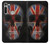 W3848 Crâne de drapeau du Royaume-Uni Etui Coque Housse et Flip Housse Cuir pour Motorola Moto G8