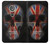 W3848 Crâne de drapeau du Royaume-Uni Etui Coque Housse et Flip Housse Cuir pour Motorola Moto G6 Play, Moto G6 Forge, Moto E5
