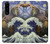 W3851 Monde de l'art Van Gogh Hokusai Da Vinci Etui Coque Housse et Flip Housse Cuir pour Sony Xperia 5 III