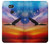 W3841 Pygargue à tête blanche volant dans un ciel coloré Etui Coque Housse et Flip Housse Cuir pour Sony Xperia XA2