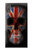 W3848 Crâne de drapeau du Royaume-Uni Etui Coque Housse et Flip Housse Cuir pour Sony Xperia XZ