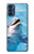 W1291 Les Dauphins en Mer Etui Coque Housse et Flip Housse Cuir pour Motorola Moto G41