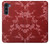 W3817 Motif de fleurs de cerisier floral rouge Etui Coque Housse et Flip Housse Cuir pour Motorola Moto G200 5G