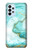 W3399 Vert Marbre Imprimer Graphique Etui Coque Housse et Flip Housse Cuir pour Samsung Galaxy A23