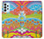 W3407 hippie Art Etui Coque Housse et Flip Housse Cuir pour Samsung Galaxy A23