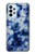 W3439 Tissu Indigo Tie Dye Etui Coque Housse et Flip Housse Cuir pour Samsung Galaxy A23