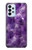 W3713 Graphique violet améthyste à quartz imprimé Etui Coque Housse et Flip Housse Cuir pour Samsung Galaxy A23