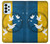 W3857 Colombe de la paix drapeau ukrainien Etui Coque Housse et Flip Housse Cuir pour Samsung Galaxy A23
