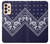 W3357 Marine Bleu Bandana Motif Etui Coque Housse et Flip Housse Cuir pour Samsung Galaxy A33 5G