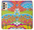 W3407 hippie Art Etui Coque Housse et Flip Housse Cuir pour Samsung Galaxy A33 5G