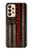 W3804 Graphique de drapeau de ligne rouge en métal de pompier Etui Coque Housse et Flip Housse Cuir pour Samsung Galaxy A33 5G