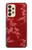 W3817 Motif de fleurs de cerisier floral rouge Etui Coque Housse et Flip Housse Cuir pour Samsung Galaxy A33 5G