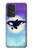 W3807 Killer Whale Orca Lune Pastel Fantaisie Etui Coque Housse et Flip Housse Cuir pour Samsung Galaxy A53 5G