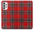 W2374 Motif Tartan Rouge Etui Coque Housse et Flip Housse Cuir pour Samsung Galaxy A73 5G