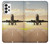 W3837 Avion Décollage Sunrise Etui Coque Housse et Flip Housse Cuir pour Samsung Galaxy A73 5G
