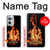 W3379 Cadre d'incendie Etui Coque Housse et Flip Housse Cuir pour OnePlus Nord CE 2 5G