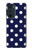 W3533 Bleu à pois Etui Coque Housse et Flip Housse Cuir pour Motorola Edge 30 Pro