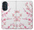 W3707 Fleur de cerisier rose fleur de printemps Etui Coque Housse et Flip Housse Cuir pour Motorola Edge 30 Pro