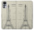 W3474 Dessin Architectural Eiffel Etui Coque Housse et Flip Housse Cuir pour Motorola Moto G22