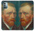 W3335 Vincent Van Gogh Autoportrait Etui Coque Housse et Flip Housse Cuir pour Nokia G11, G21