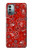 W3354 Rouge classique Bandana Etui Coque Housse et Flip Housse Cuir pour Nokia G11, G21