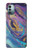 W3676 Pierre de marbre abstraite colorée Etui Coque Housse et Flip Housse Cuir pour Nokia G11, G21
