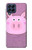 W3269 Porc Dessin animé Etui Coque Housse et Flip Housse Cuir pour Samsung Galaxy M53