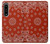 W3355 Motif Bandana Rouge Etui Coque Housse et Flip Housse Cuir pour Sony Xperia 1 IV