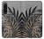 W3692 Feuilles de palmier gris noir Etui Coque Housse et Flip Housse Cuir pour Sony Xperia 1 IV