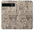 W3819 Papier Vintage rétro Etui Coque Housse et Flip Housse Cuir pour Google Pixel 6a