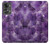 W3713 Graphique violet améthyste à quartz imprimé Etui Coque Housse et Flip Housse Cuir pour OnePlus Nord 2T