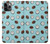 W3860 Motif à pois de noix de coco Etui Coque Housse et Flip Housse Cuir pour iPhone 11 Pro Max