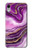 W3896 Stries d'or en marbre violet Etui Coque Housse et Flip Housse Cuir pour iPhone XR