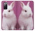 W3870 Mignon bébé lapin Etui Coque Housse et Flip Housse Cuir pour Samsung Galaxy S20 FE