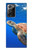 W3898 Tortue de mer Etui Coque Housse et Flip Housse Cuir pour Samsung Galaxy Note 20 Ultra, Ultra 5G