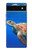 W3898 Tortue de mer Etui Coque Housse et Flip Housse Cuir pour Google Pixel 6a