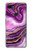 W3896 Stries d'or en marbre violet Etui Coque Housse et Flip Housse Cuir pour Google Pixel 3 XL