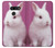 W3870 Mignon bébé lapin Etui Coque Housse et Flip Housse Cuir pour LG G8 ThinQ