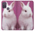 W3870 Mignon bébé lapin Etui Coque Housse et Flip Housse Cuir pour Motorola Moto G10 Power