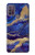 W3906 Marbre violet bleu marine Etui Coque Housse et Flip Housse Cuir pour Motorola Moto G10 Power