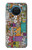 W3879 Griffonnage de musique rétro Etui Coque Housse et Flip Housse Cuir pour Nokia X20