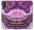 W3896 Stries d'or en marbre violet Etui Coque Housse et Flip Housse Cuir pour OnePlus Nord 2 5G
