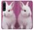 W3870 Mignon bébé lapin Etui Coque Housse et Flip Housse Cuir pour Sony Xperia 1 IV
