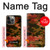 W3393 Camouflage sang Splatter Etui Coque Housse et Flip Housse Cuir pour iPhone 14 Pro