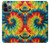 W3459 tie Dye Etui Coque Housse et Flip Housse Cuir pour iPhone 14 Pro