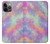 W3706 Arc-en-ciel pastel Galaxy Pink Sky Etui Coque Housse et Flip Housse Cuir pour iPhone 14 Pro